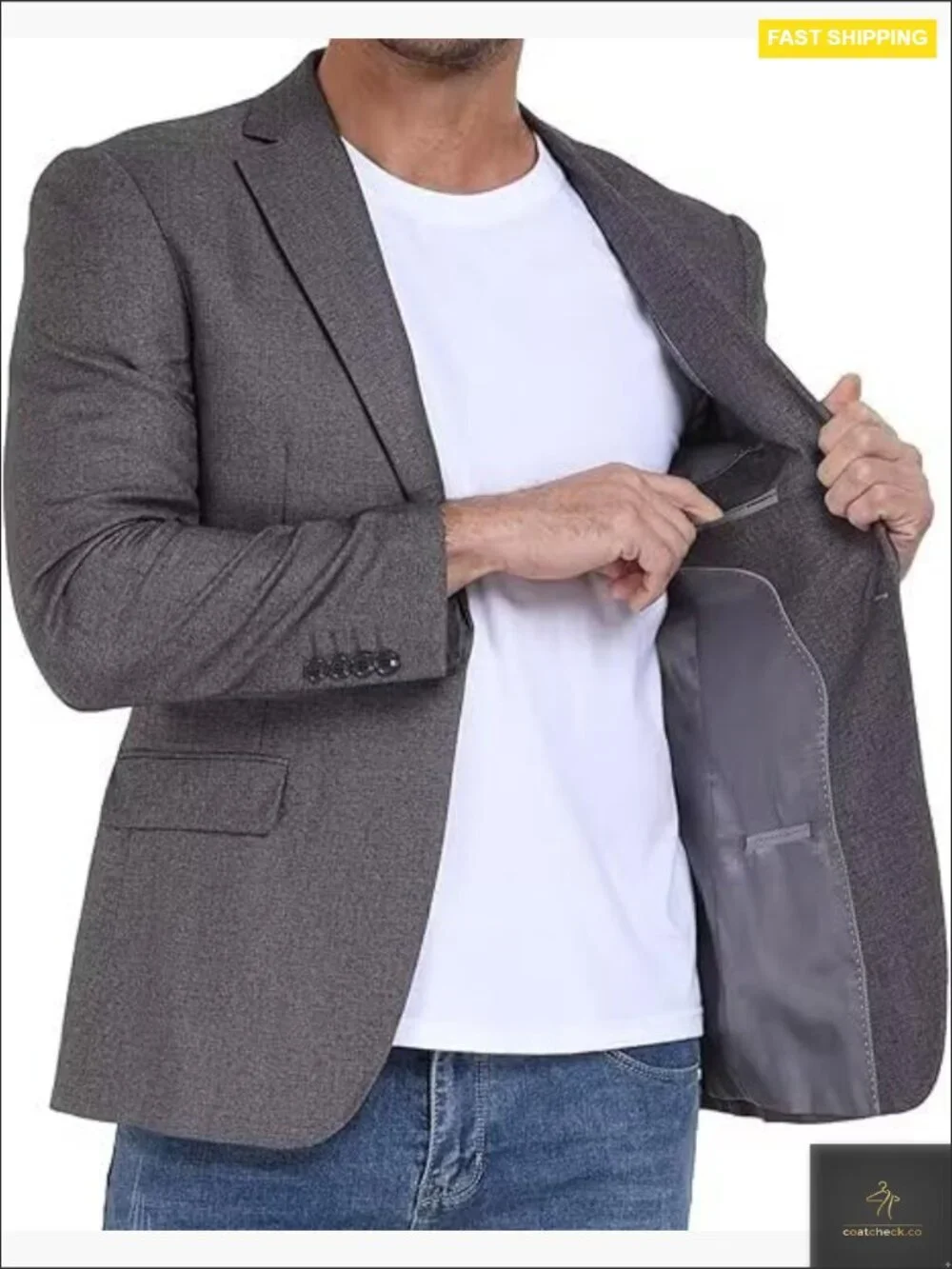 Classic Lightweight Blazer Sport Coat Elegant Business Casual Wedding Party